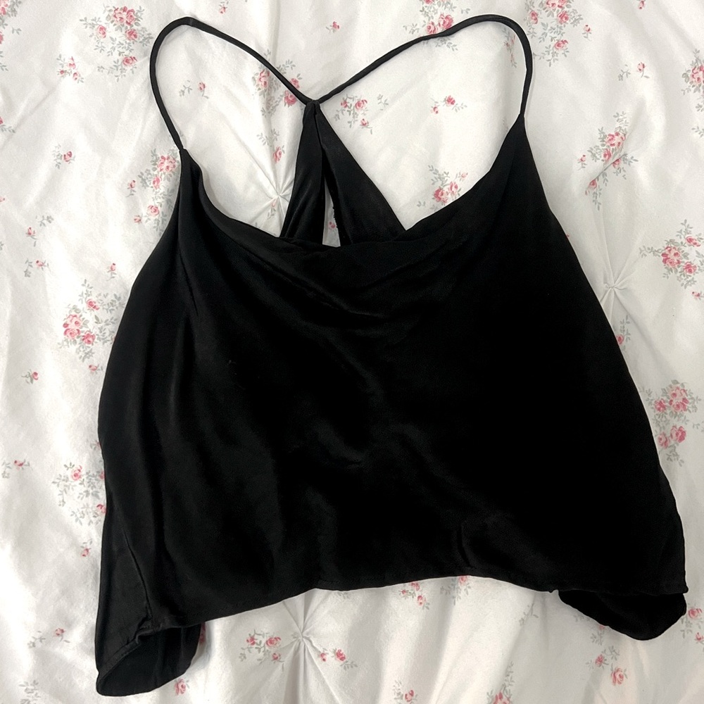 Zara Black Satin top